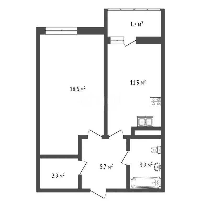 1-комнатная квартира: Анапа, Анапское шоссе, 18к1 (44.7 м) - Фото 0