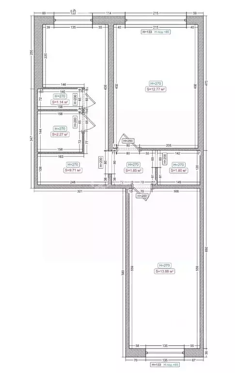 2-к кв. Мурманская область, Мурманск ул. Александра Невского, 83 (44.0 ... - Фото 2