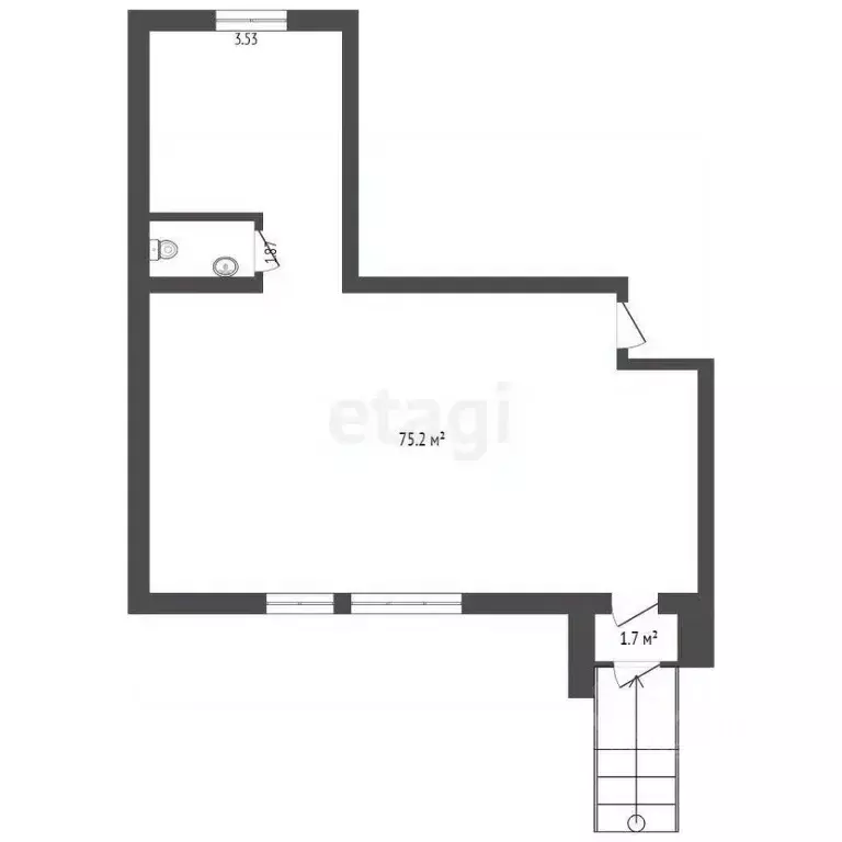 3-к кв. Тюменская область, Тюмень ул. Василия Гольцова, 10 (75.2 м) - Фото 2