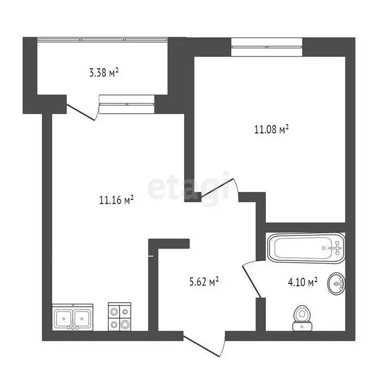 1-комнатная квартира: Ялуторовск, улица Свободы, 236 (39 м) - Фото 1
