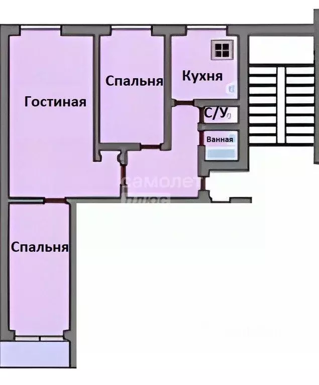 3-к кв. Москва Шереметьевская ул., 37 (58.5 м) - Фото 2