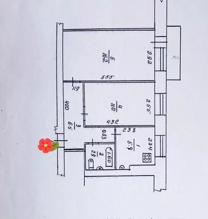 2-к кв. Омская область, Омск просп. Мира, 8б (42.0 м) - Фото 1