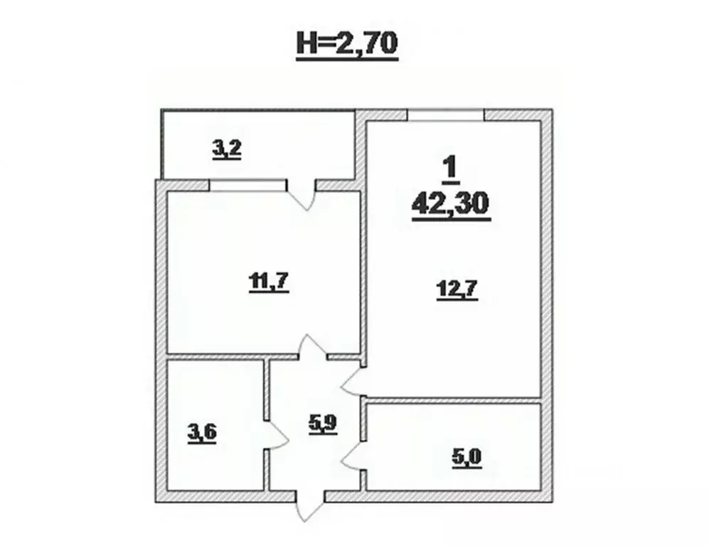 1-к кв. Калининградская область, Калининград ул. Юрия Гагарина, 16Б ... - Фото 2