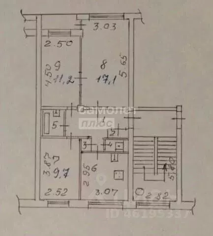 3-к кв. Иркутская область, Иркутск ул. Баумана, 248 (59.1 м) - Фото 2