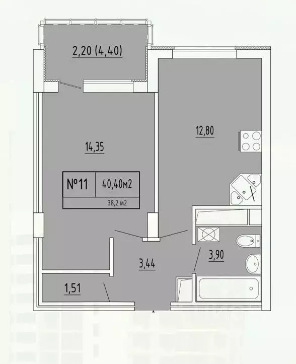 1-к кв. Крым, Феодосия ул. Грина, 45 (38.2 м) - Фото 0