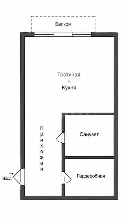 Квартира-студия: Иркутск, переулок Археолога Михаила Герасимова, 4 ... - Фото 1