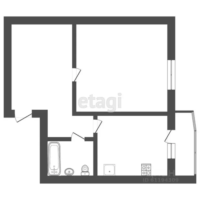 1-к кв. Мордовия, Саранск ул. Марины Расковой, 41 (41.0 м) - Фото 1