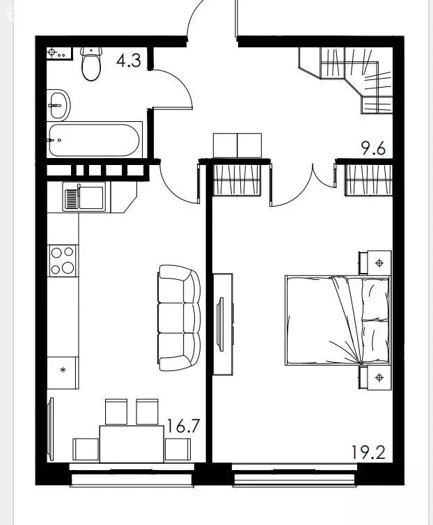 1-комнатная квартира: Балабаново, улица 1 Мая, 11 (49.8 м) - Фото 0