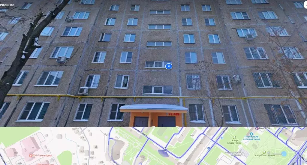 Свободной планировки кв. Московская область, Подольск ул. Веллинга, 4 ... - Фото 2