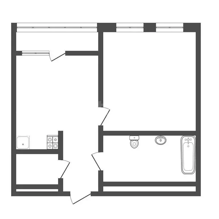 1-комнатная квартира: Тюмень, улица Республики, 205к1 (33.3 м) - Фото 1