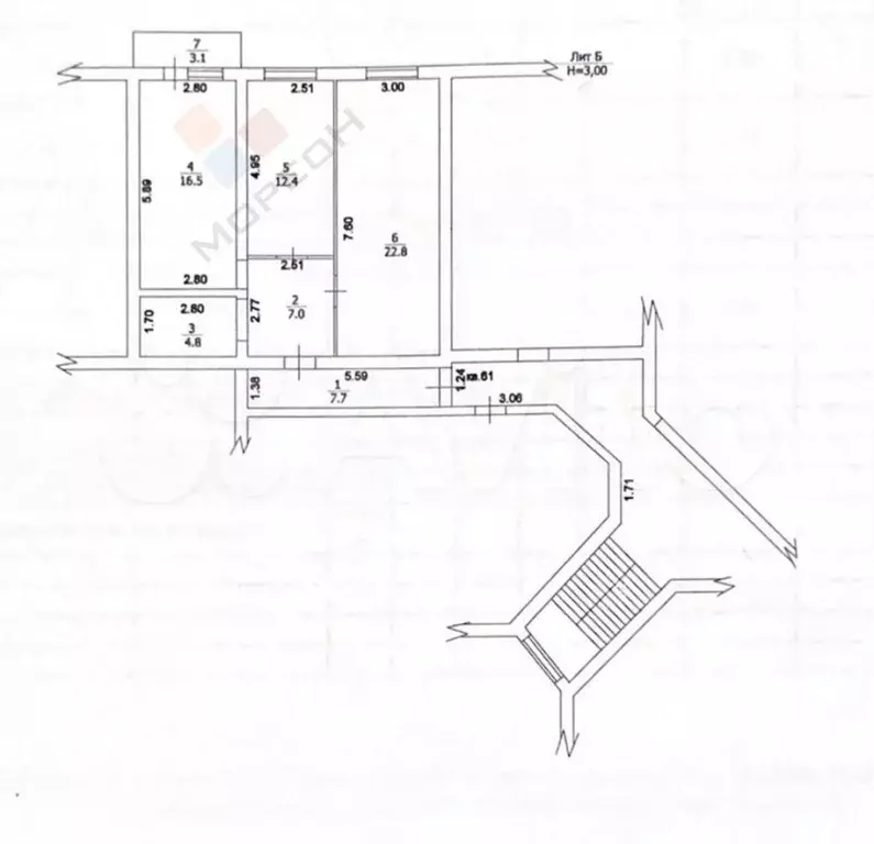 3-к. квартира, 72 м, 4/5 эт. - Фото 0