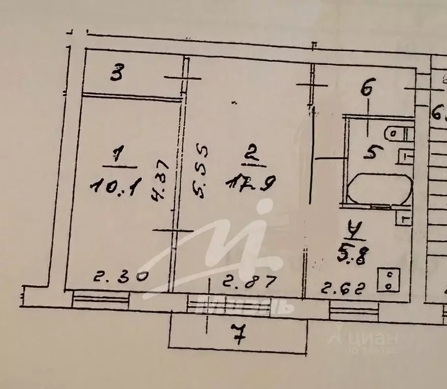 2-к кв. Московская область, Долгопрудный Якорная ул., 3а (43.0 м) - Фото 1