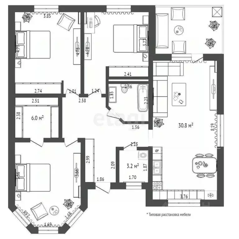 Дом в Тюменская область, Тюмень Родные Просторы кп,  (111 м) - Фото 2