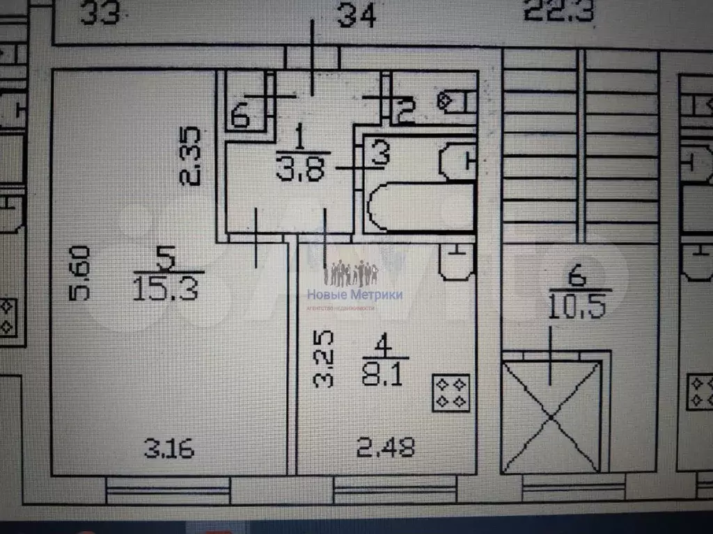 1-к. квартира, 30,7 м, 6/9 эт. - Фото 0