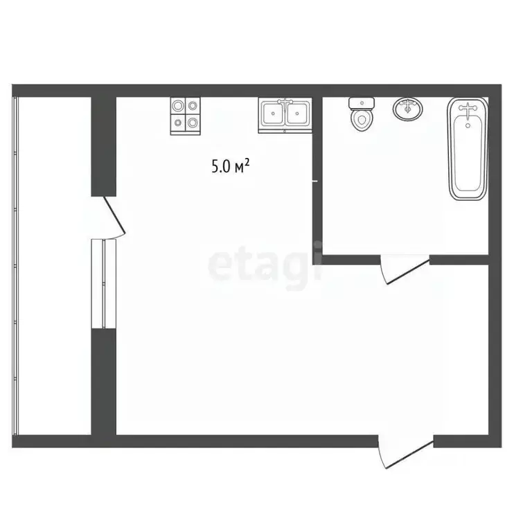 Студия Тюменская область, Тюменский муниципальный округ, д. Патрушева ... - Фото 2