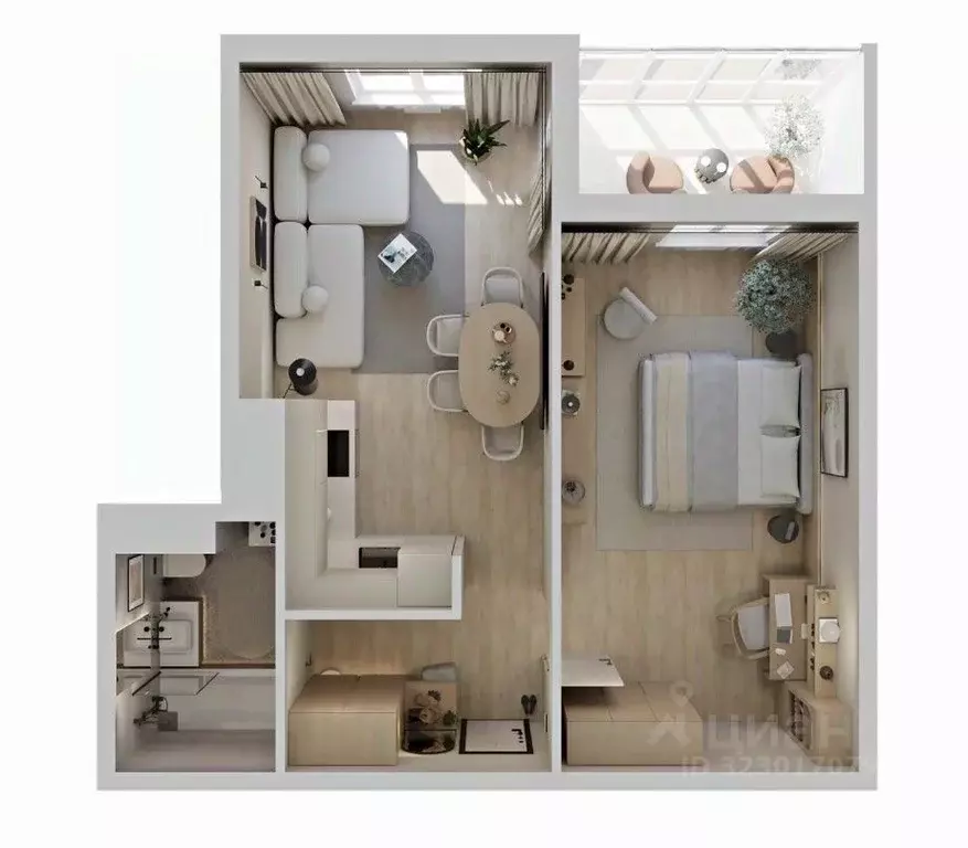 1-к кв. Ханты-Мансийский АО, Сургут 51-й мкр, Сити Парк жилой комплекс ... - Фото 2