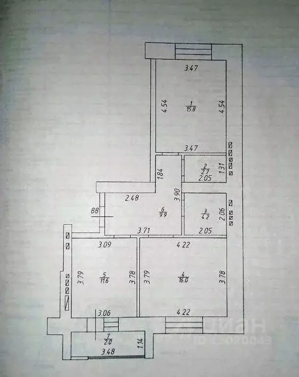 2-к кв. Татарстан, Казань ул. Академика Губкина, 18Б (62.2 м) - Фото 2