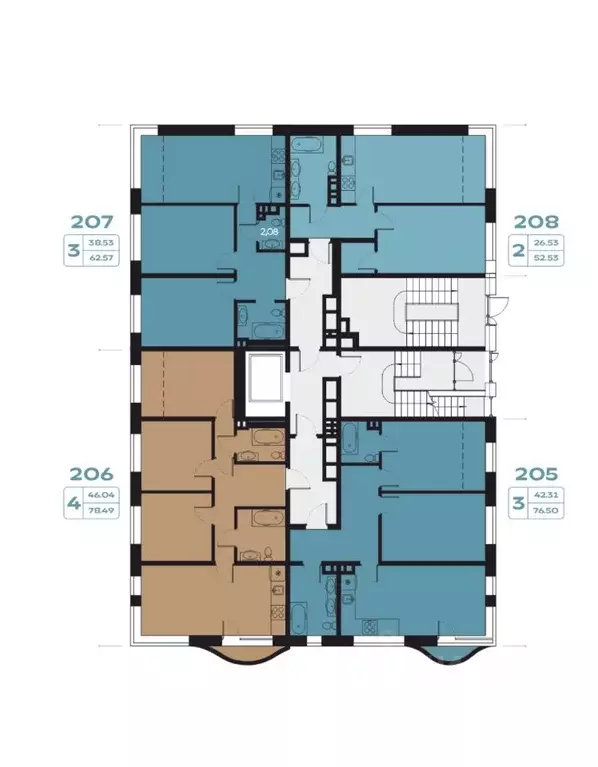3-к кв. Иркутская область, Иркутск наб. Верхняя, 133 (76.5 м) - Фото 1