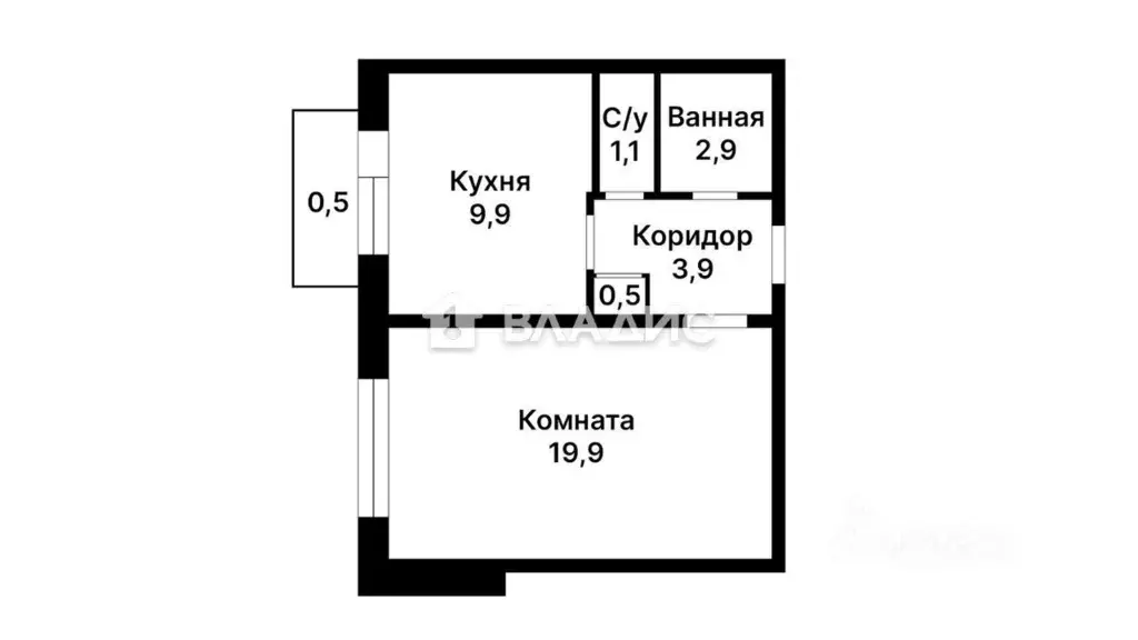 1-к кв. Московская область, Ленинский городской округ, Дрожжино пгт ш. ... - Фото 2