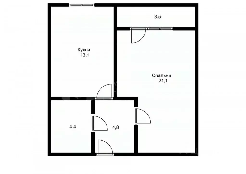 1-к кв. Тюменская область, Тюмень ул. Линейная, 17 (43.4 м) - Фото 2