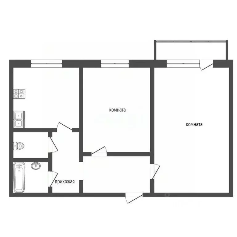 2-к кв. Алтайский край, Бийск Советская ул., 219/4 (53.3 м) - Фото 2