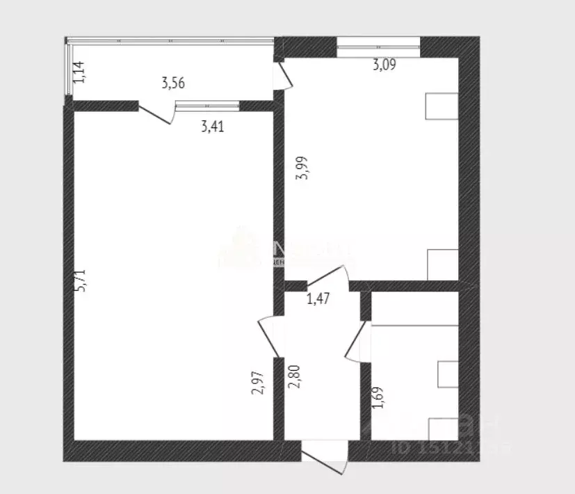 1-к кв. Ямало-Ненецкий АО, Новый Уренгой Строителей мкр, 3 (37.3 м) - Фото 1