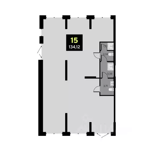 Офис в Тюменская область, Тюмень ул. Андрея Приказнова, 2 (134 м) - Фото 1