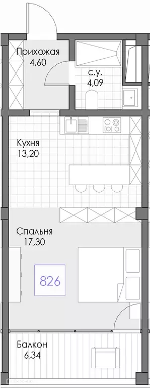 Продаётся 1-к квартира, 45.53 м - Фото 0