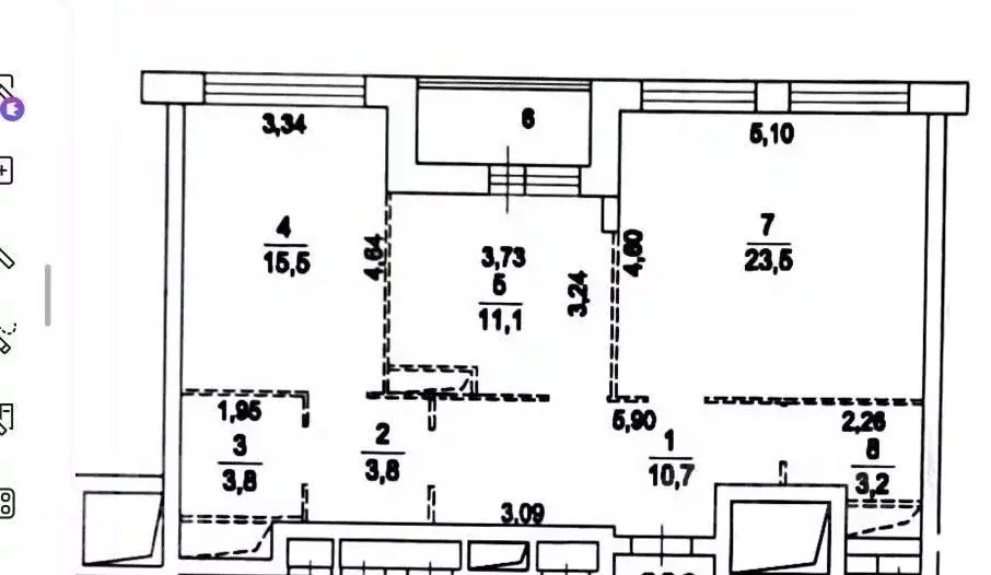 3-к кв. Московская область, Котельники ул. Сосновая, 2к4 (73.6 м) - Фото 2