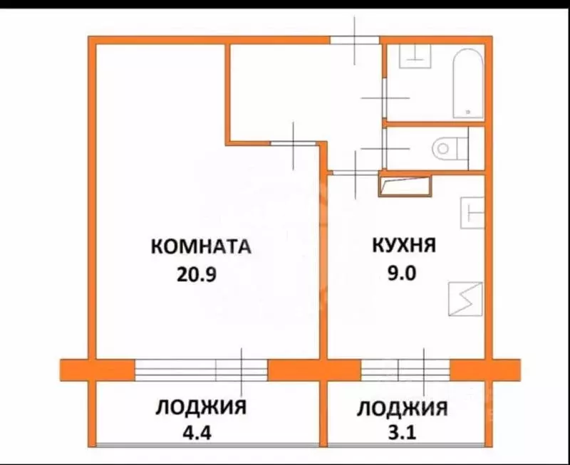 1-к кв. Москва Олонецкая ул., 15Б (46.0 м) - Фото 0