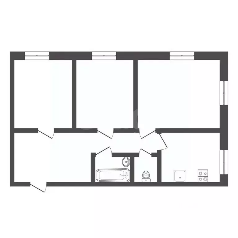 3-к кв. Тульская область, Тула Мартеновская ул., 20 (60.0 м) - Фото 2