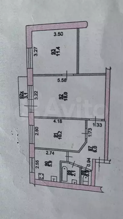 3-к. квартира, 57 м, 4/5 эт. - Фото 0