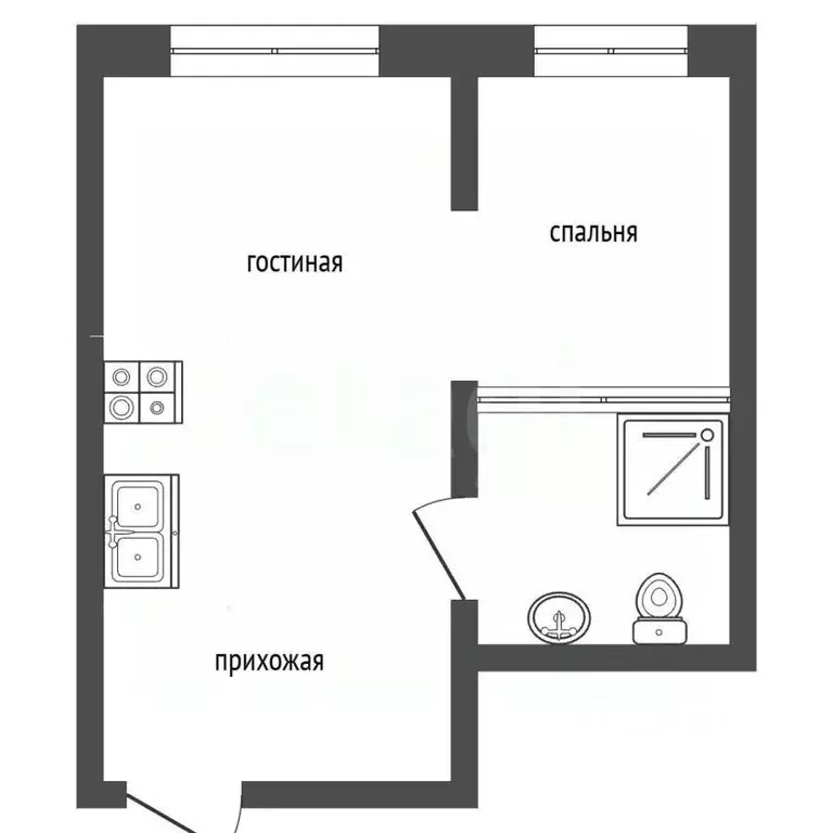 Студия Москва Волоколамское ш., 81/2с1 (46.0 м) - Фото 2