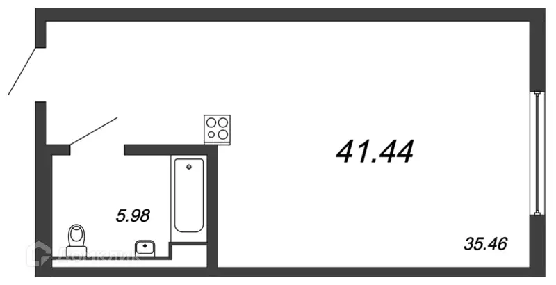 Продаётся 1-к квартира, 40.5 м - Фото 0