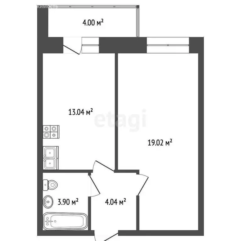 1-комнатная квартира: Ярославль, улица Белинского, 15Б (41.2 м) - Фото 0