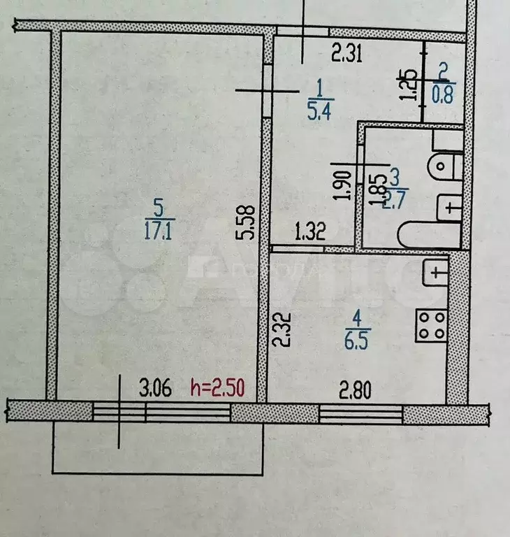 1-к. квартира, 32,5 м, 2/9 эт. - Фото 0