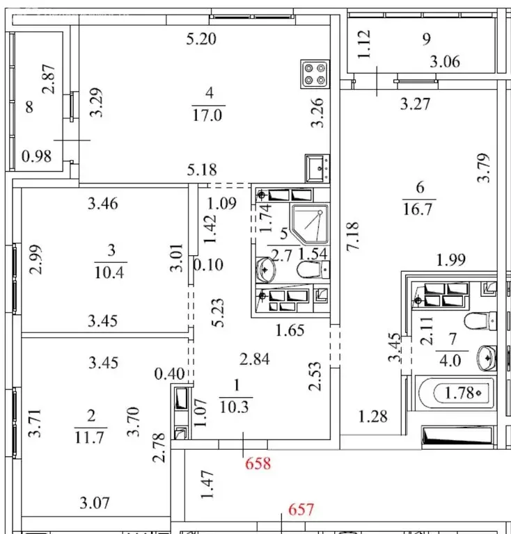 3-комнатная квартира: Екатеринбург, Отрадная улица, 1 (72.8 м) - Фото 0