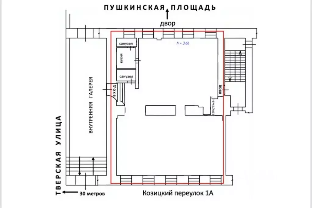 Помещение свободного назначения в Москва Козицкий пер., 3 (194 м) - Фото 2