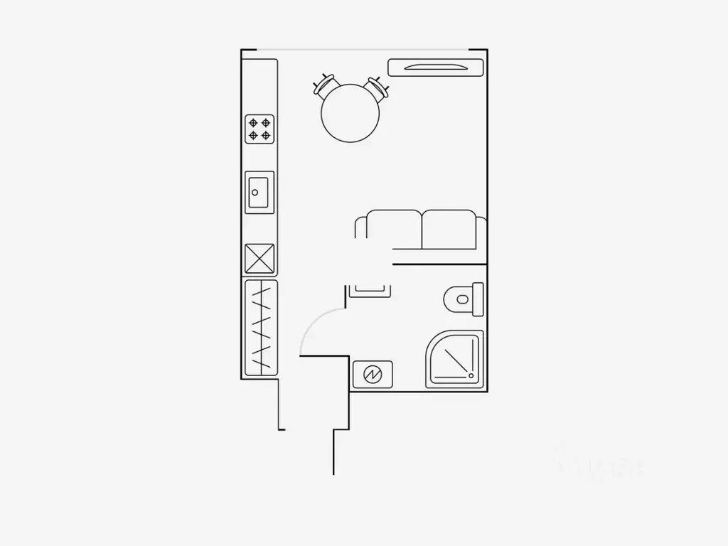Студия Москва ш. Энтузиастов, 3к1 (28.0 м) - Фото 2