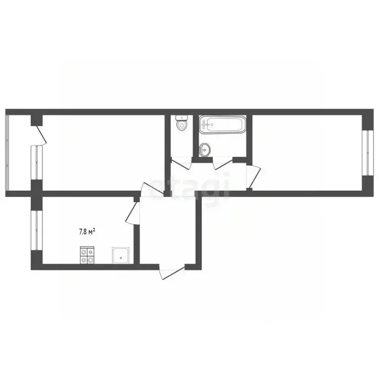 2-к кв. Московская область, Бронницы Советская ул., 113 (47.0 м) - Фото 1