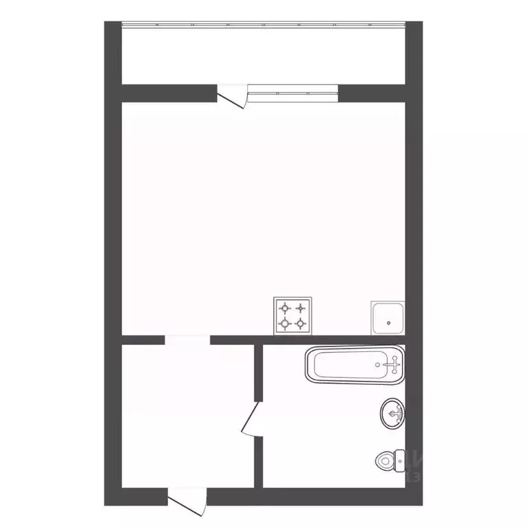 Студия Амурская область, Благовещенск Заводская ул., 2 (28.0 м) - Фото 1