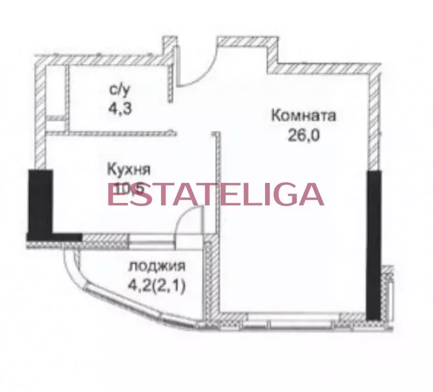 1-к кв. Москва проезд Невельского, 3к2 (43.0 м) - Фото 2