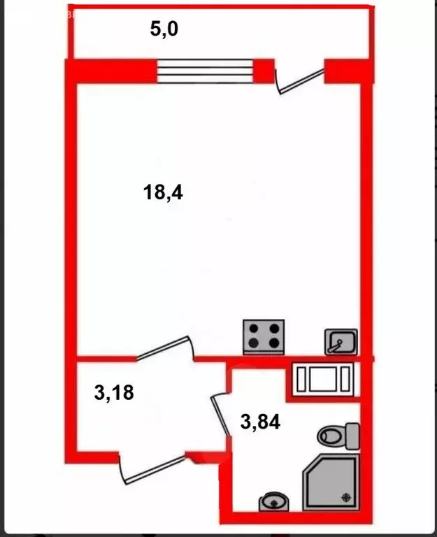 Квартира-студия: Санкт-Петербург, Плесецкая улица, 20к1 (26 м) - Фото 2