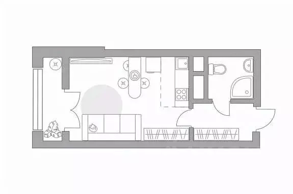 Студия Московская область, Балашиха ул. Яганова, 3 (24.41 м) - Фото 1