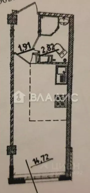 Студия Ленинградская область, Мурино Всеволожский район, ул. Шоссе в ... - Фото 2