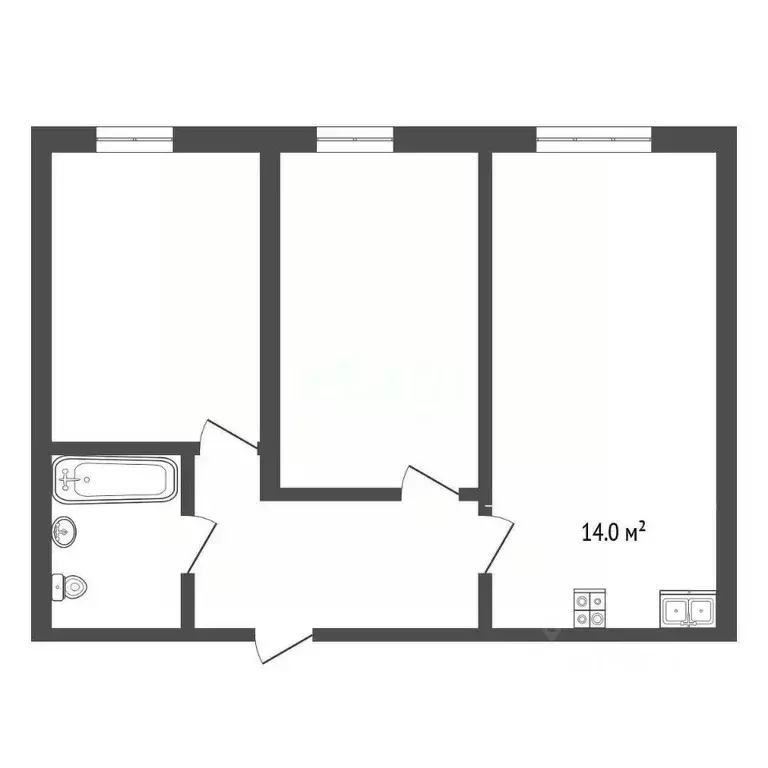 2-к кв. Тюменская область, Тюмень ул. Николая Ростовцева, 22 (59.4 м) - Фото 0