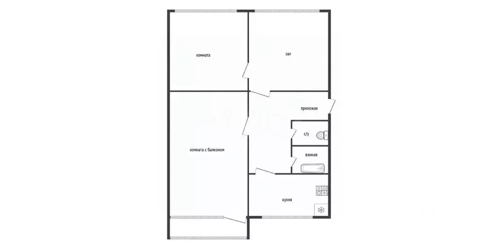 3-к кв. Смоленская область, Ярцево ул. Энтузиастов, 31 (60.7 м) - Фото 2