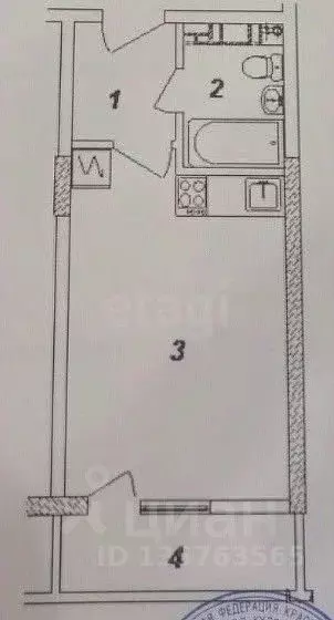 Студия Краснодарский край, Анапа Рождественская ул., 55к2 (27.0 м) - Фото 2