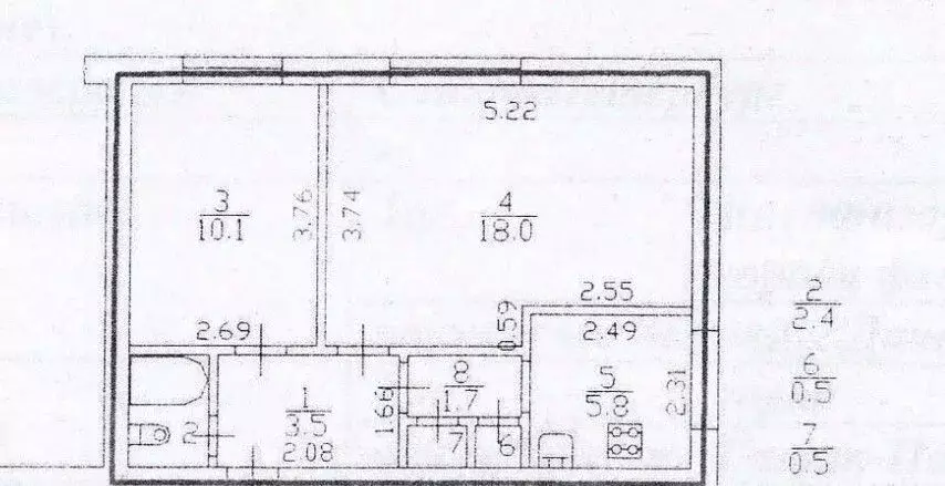 2-к кв. Санкт-Петербург Дачный просп., 37 (42.5 м) - Фото 2