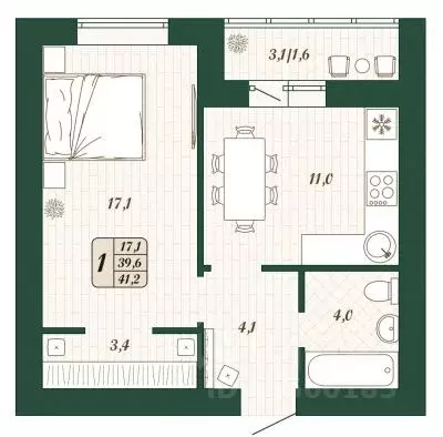 1-к кв. Самарская область, Волжский район, Смышляевка городское ... - Фото 1